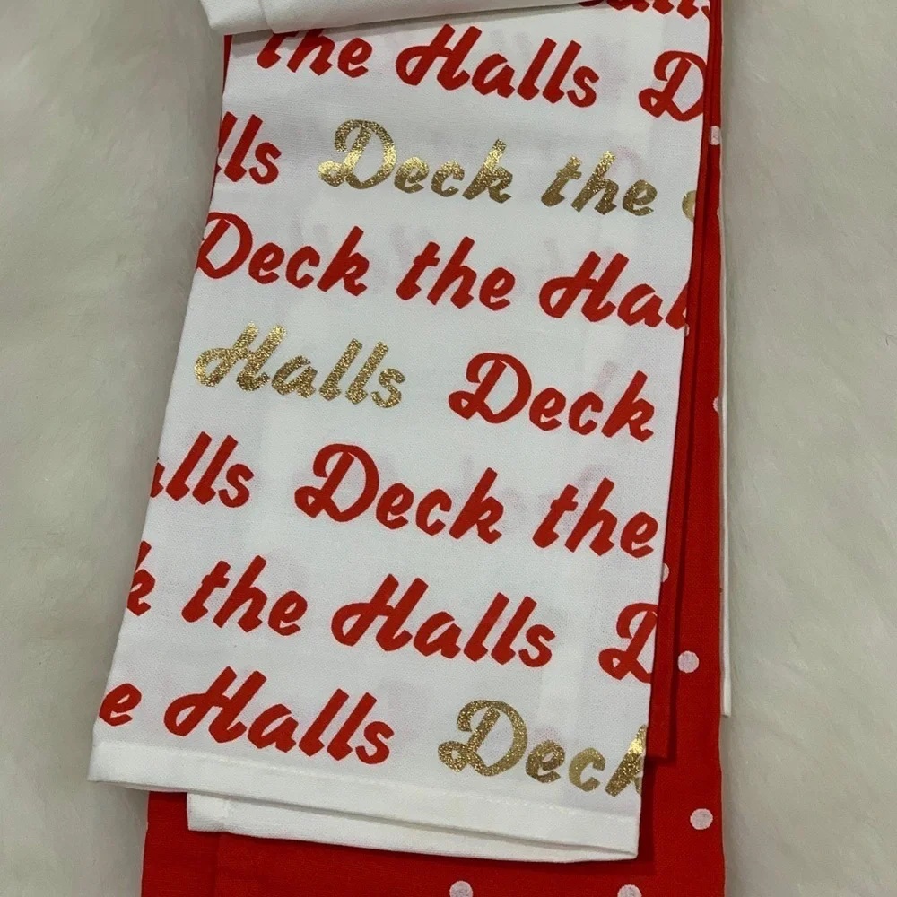 Kate Spade Cotton 3 Piece Kitchen X-Mas Towel Set